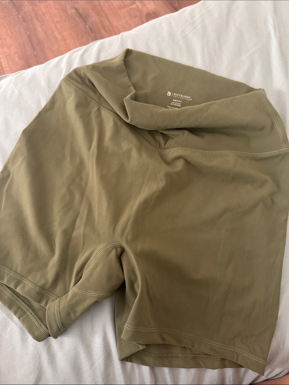 BuffBunny Olive Biker Shorts
